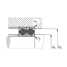 主軸軸承 HCB7034-E-T-P4S, 調節(jié)，成對或單元安裝，接觸角 α = 25°，陶瓷球，限制公差